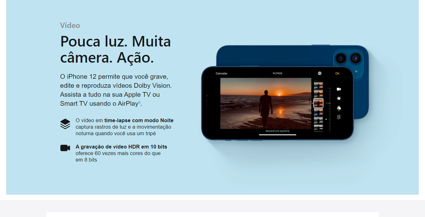  iPhone 12 Apple Azul 64GB Desbloqueado - MGJ83BZ/A 
